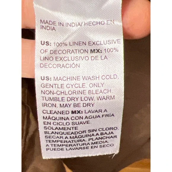 Chicos Linen Long Sleeve Floral Appliqué Boho Button Down Shirt Top Woman's 1 - Picture 6 of 9